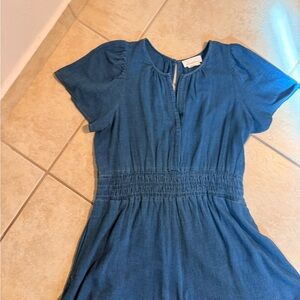 Anthropologie Blue Jumpsuit